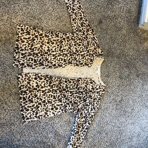 CJ Banks Leopard Print Cardigan